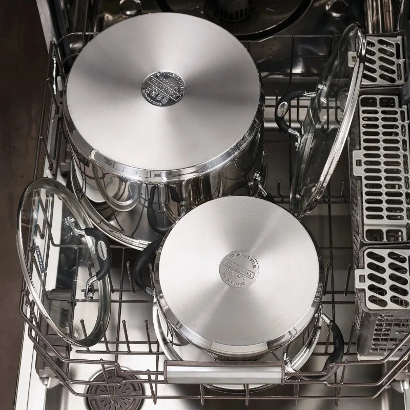 Tramontina Stainless Steel 3 Quart Steamer & Double-Boiler, 4 Piece