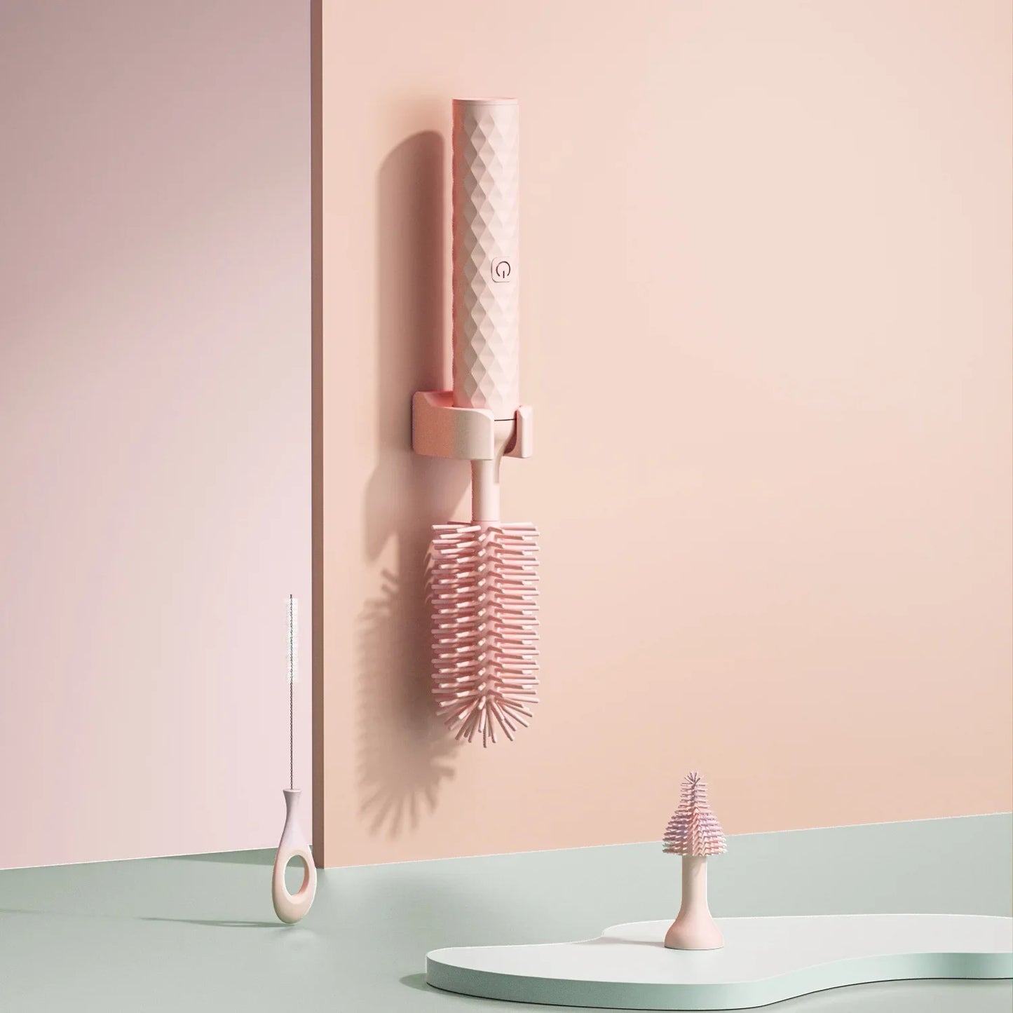 Electric Silicone Bottle Brush 360 Degree Rotating Baby Pacifier Cup Pacifier Cleaning Brush Set with 1200mAh Lithium Battery