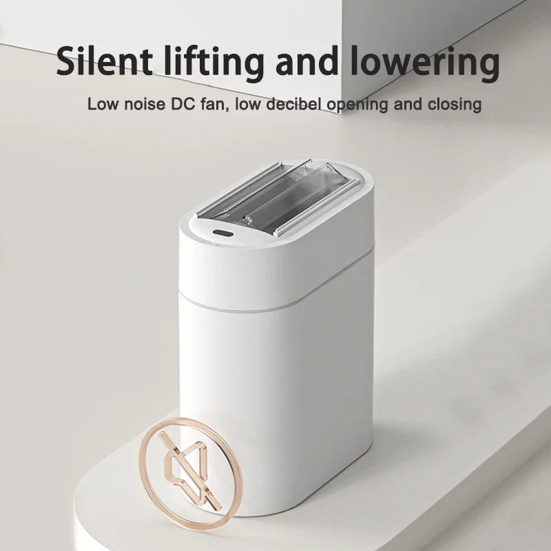 9L Smart Automatic Sensor Trash Can – Two-Way Sliding Lid, Bagging Adsorption, Wall-Mount Design