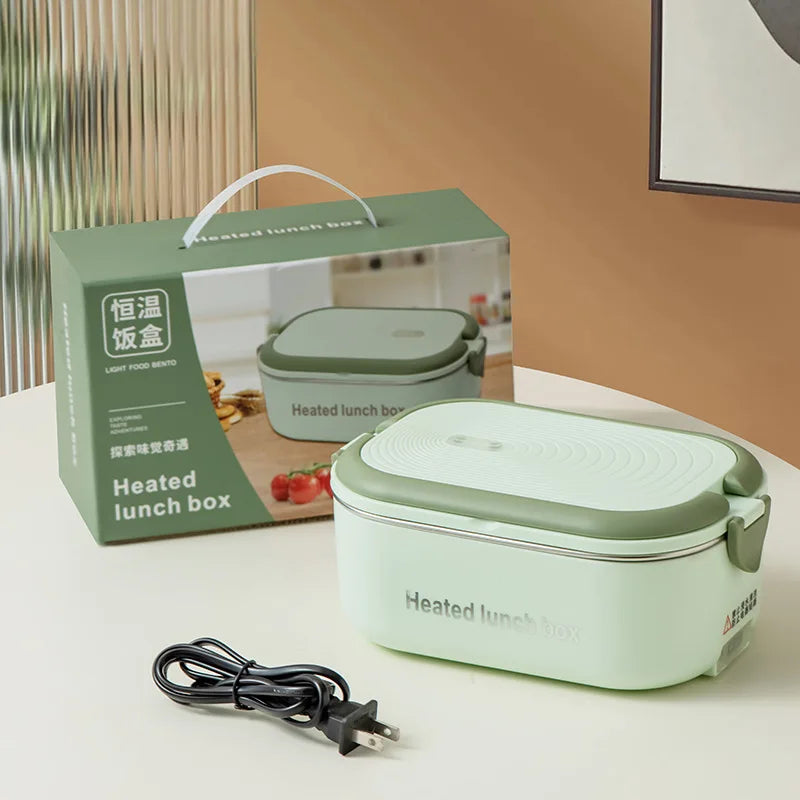 304 Stainless Steel Electric Lunch Box β Smart Heating & Portable Design