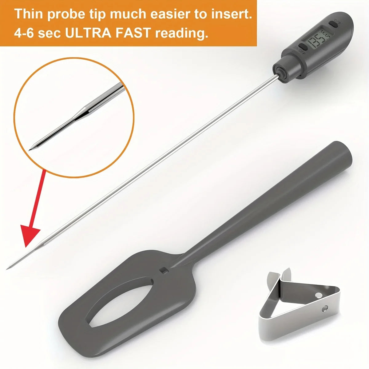 Digital Candy & Kitchen Thermometer with Spatula β Confectionery, Meat & Milk Tool