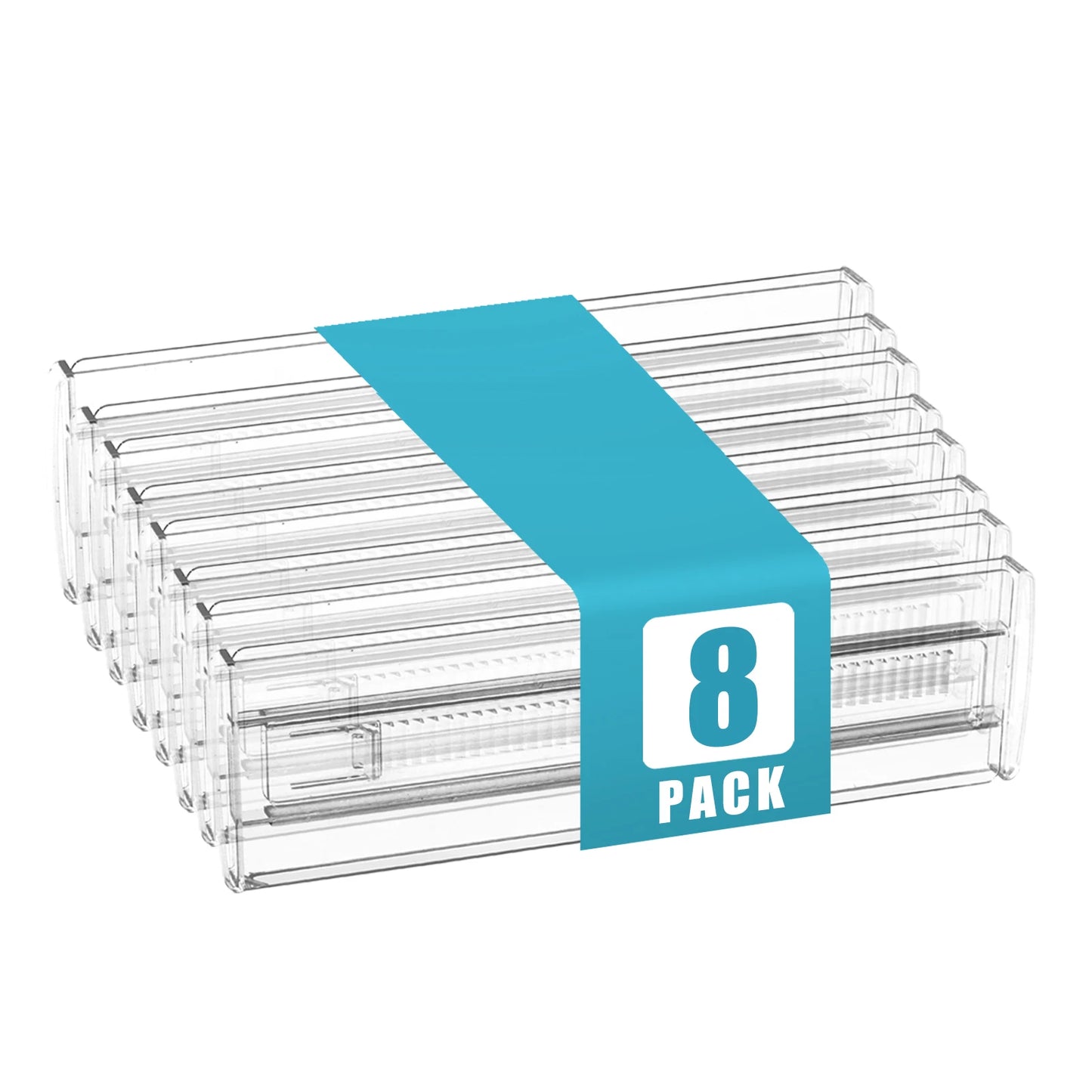 Drawer Dividers 4/6/8/12 Pack, Plastic Drawer Dividers for Baby Clothes, Kitchen Cutlery and Office Storage, Easy to Install