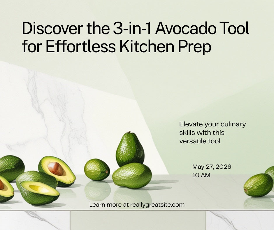 3-in-1 Avocado Tool – Cut Pit and Slice Avocados Like a Pro