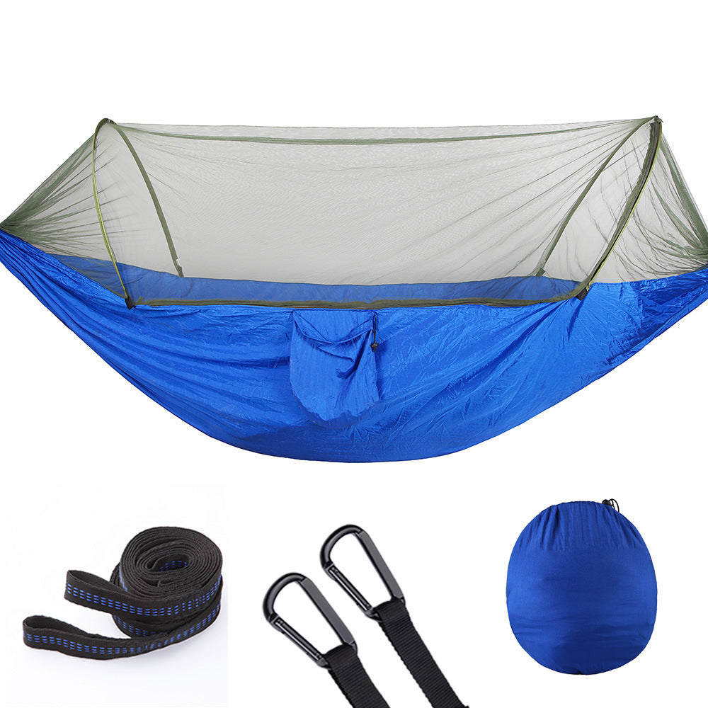 BreezyBunk™ Fully Automatic Quick Opening Hammock With Mosquito Net