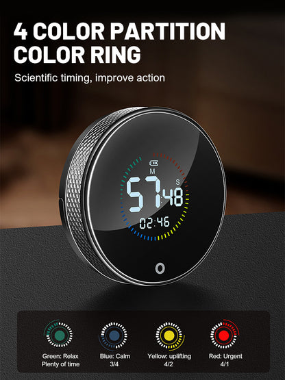 Magnetic Smart Kitchen Timer – Rotatable Digital Countdown Timer with LED Display & Alarm