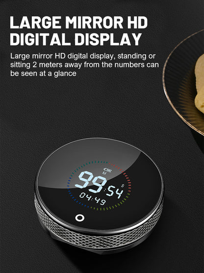 Magnetic Smart Kitchen Timer – Rotatable Digital Countdown Timer with LED Display & Alarm