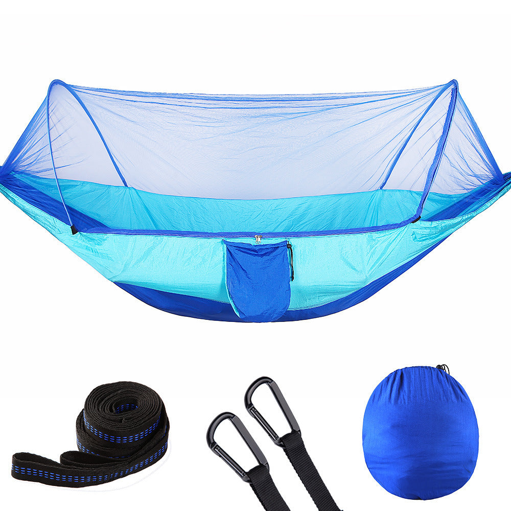 BreezyBunk™ Fully Automatic Quick Opening Hammock With Mosquito Net