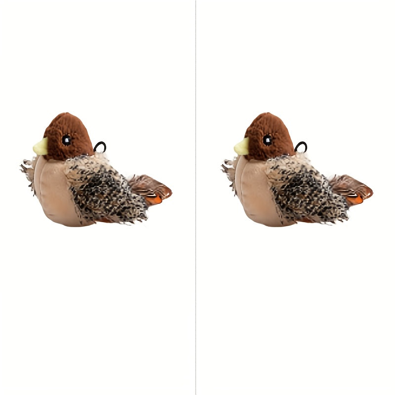 Interactive Plush Bird Cat Toy