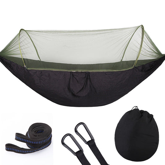 BreezyBunk™ Fully Automatic Quick Opening Hammock With Mosquito Net