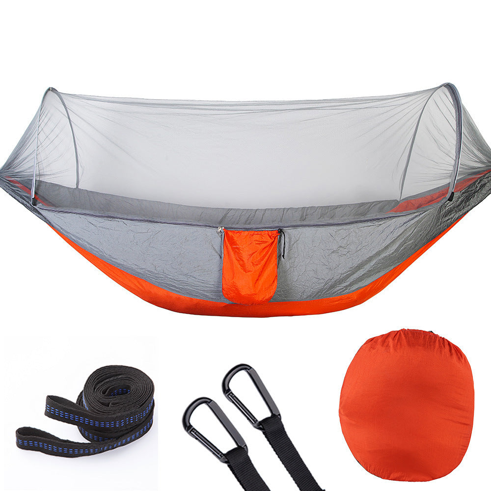 BreezyBunk™ Fully Automatic Quick Opening Hammock With Mosquito Net