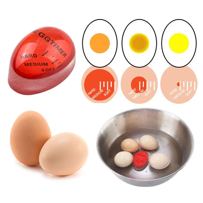 1/3/4pc Egg Timer Color Changing Indicator Kitchen Boiled Egg Timer Resin Perfect Boiled Eggs By Temperature Home Kitchen Gadget