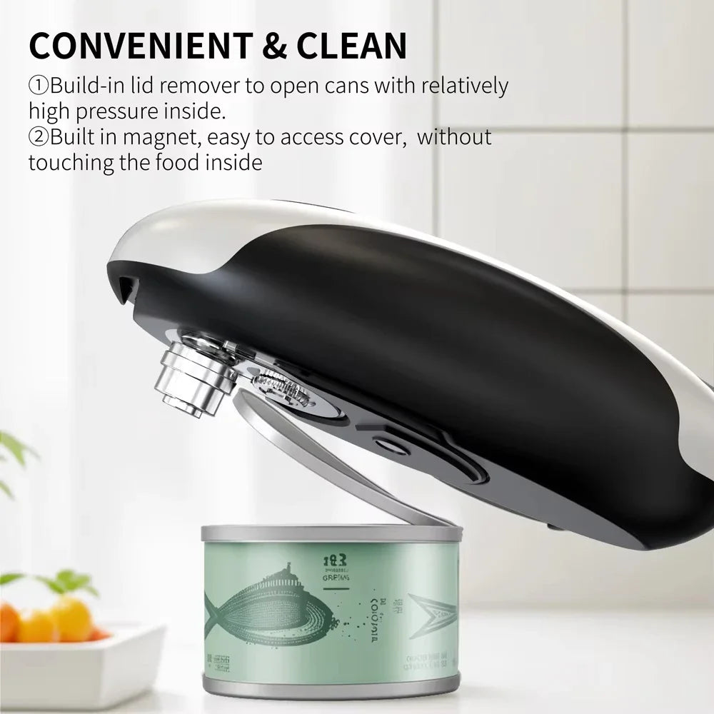 Electric Can Openers Rechargeable Jar Opener Automatic Tin Jar Bottle Machine Portable Kitchen Opening Tool One Touch Can Opener