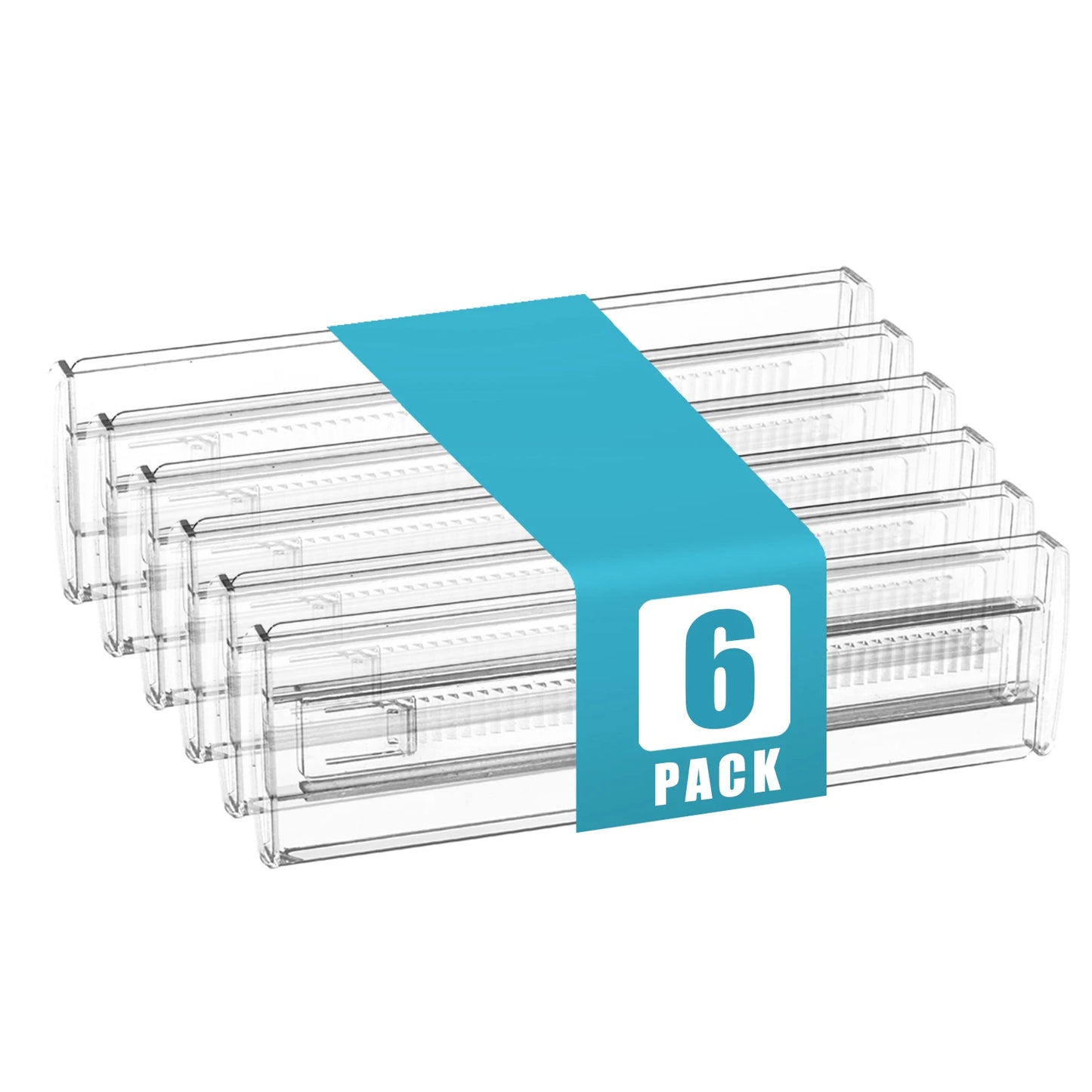 Drawer Dividers 4/6/8/12 Pack, Plastic Drawer Dividers for Baby Clothes, Kitchen Cutlery and Office Storage, Easy to Install