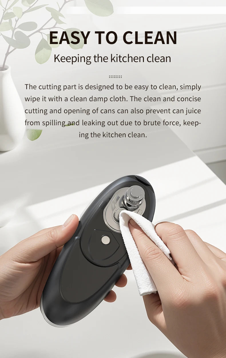 Electric Can Openers Rechargeable Jar Opener Automatic Tin Jar Bottle Machine Portable Kitchen Opening Tool One Touch Can Opener