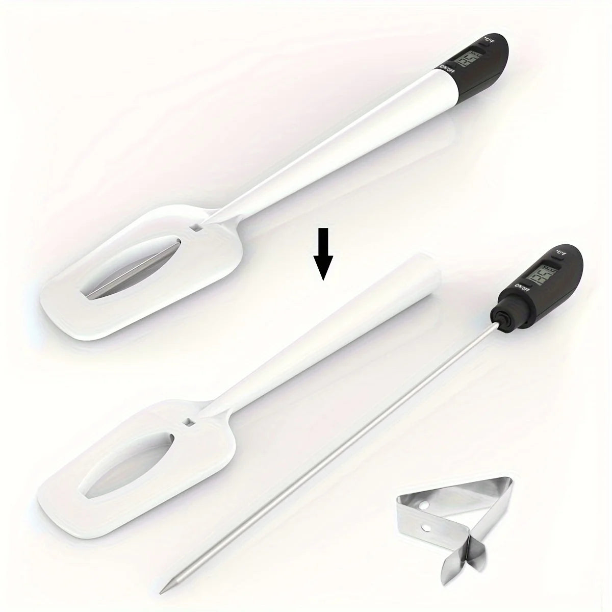 Digital Candy & Kitchen Thermometer with Spatula – Confectionery, Meat & Milk Tool