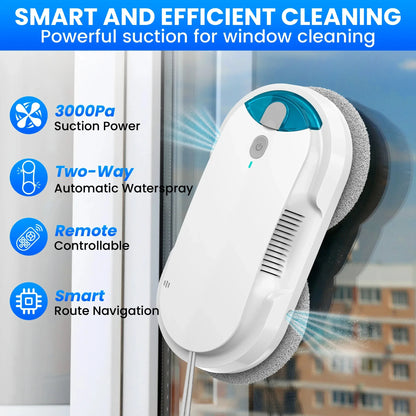 INSE Automatic Window Cleaning Robot – Smart Glass Washer with Water Spray & Remote Control