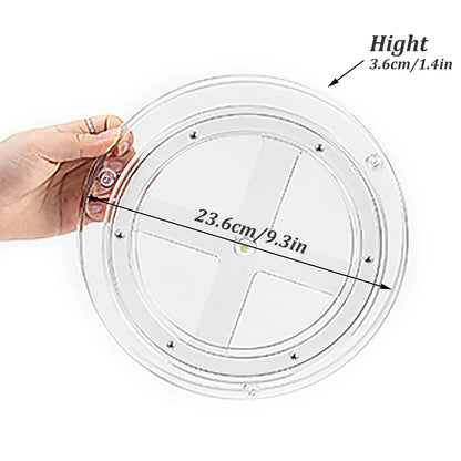 Turntable Organizer Multifunction Clear Rotating Storage Trays Plastic Kitchen Turntable Spice Rack Cosmetic Makeup Organizer