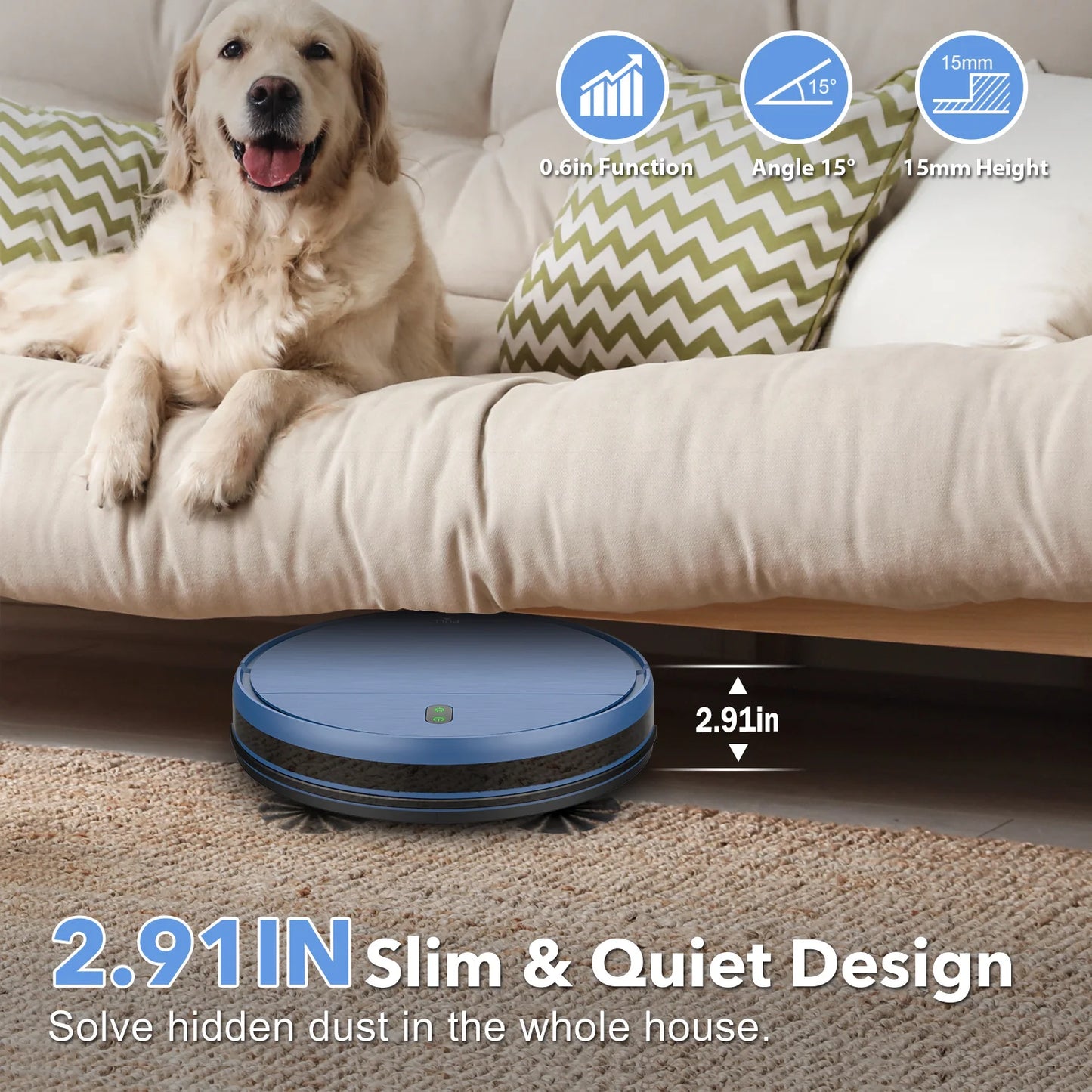 OMESER 15kPa Smart Robot Vacuum Cleaner – Auto Charging, App Control, Wet & Dry Cleaning