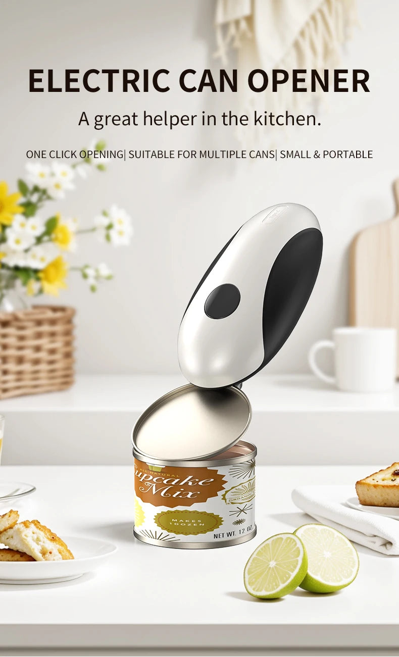 Electric Can Openers Rechargeable Jar Opener Automatic Tin Jar Bottle Machine Portable Kitchen Opening Tool One Touch Can Opener