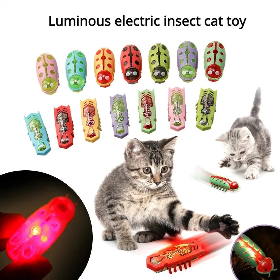 Cat Toys Light-up Electric Worms Pet Interactive