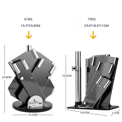 Transparent Acrylic Knife Holder – Fan-Shaped Multi-Functional Kitchen Organizer Rack