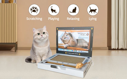 Cat Scratching Board Laptop