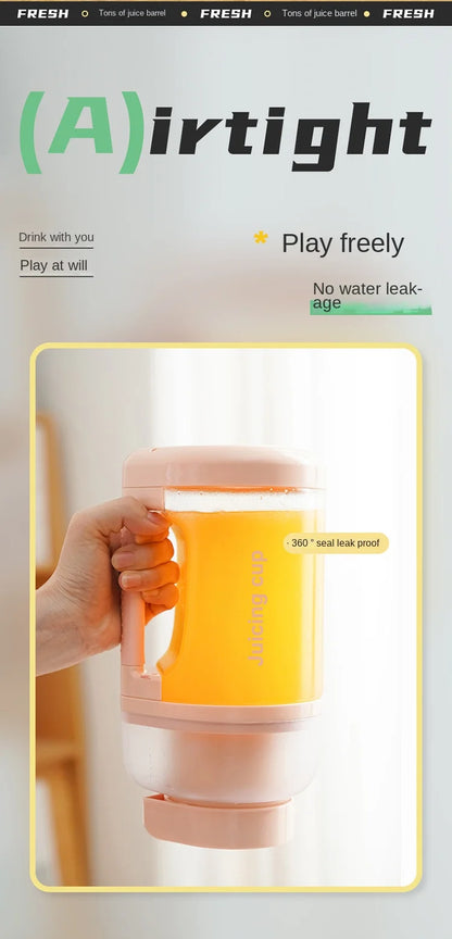 Portable Juicer Cup – USB Rechargeable Smoothie Blender for Home, Gym & Travel