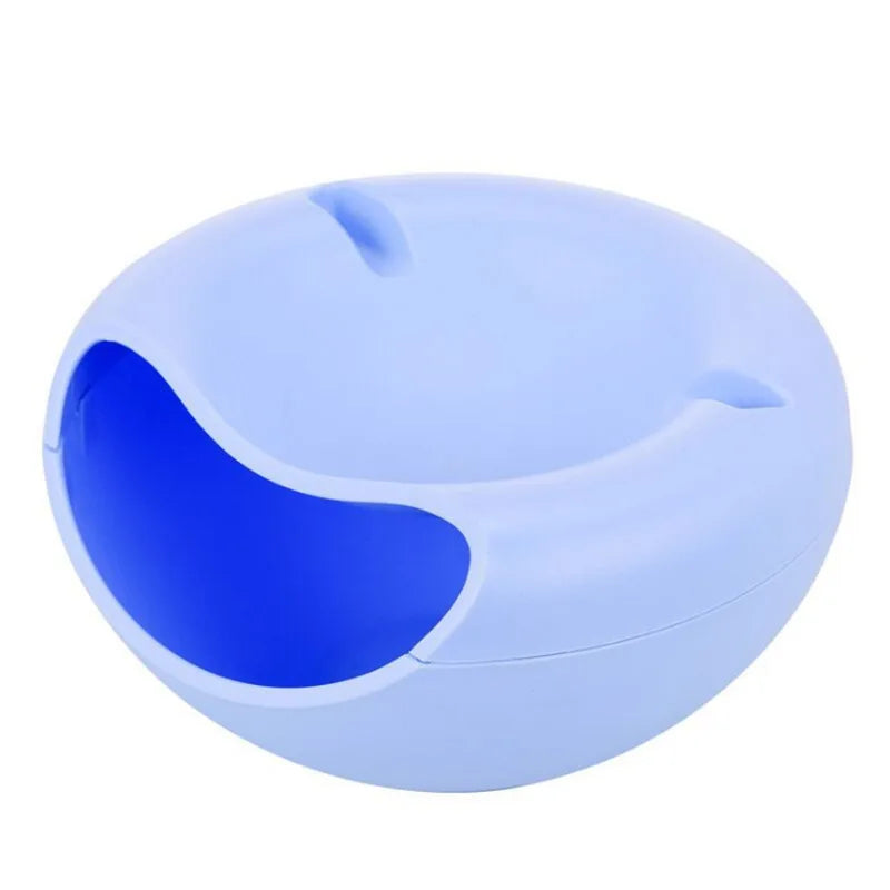 Creative Bowl Double Layer Dry Fruit Containers Snacks Seeds Storage Box Garbage Holder Plate Dish Organizer with Phone Holde