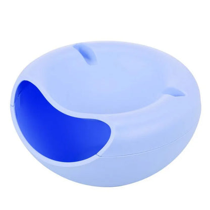 Creative Bowl Double Layer Dry Fruit Containers Snacks Seeds Storage Box Garbage Holder Plate Dish Organizer with Phone Holde