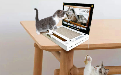 Cat Scratching Board Laptop