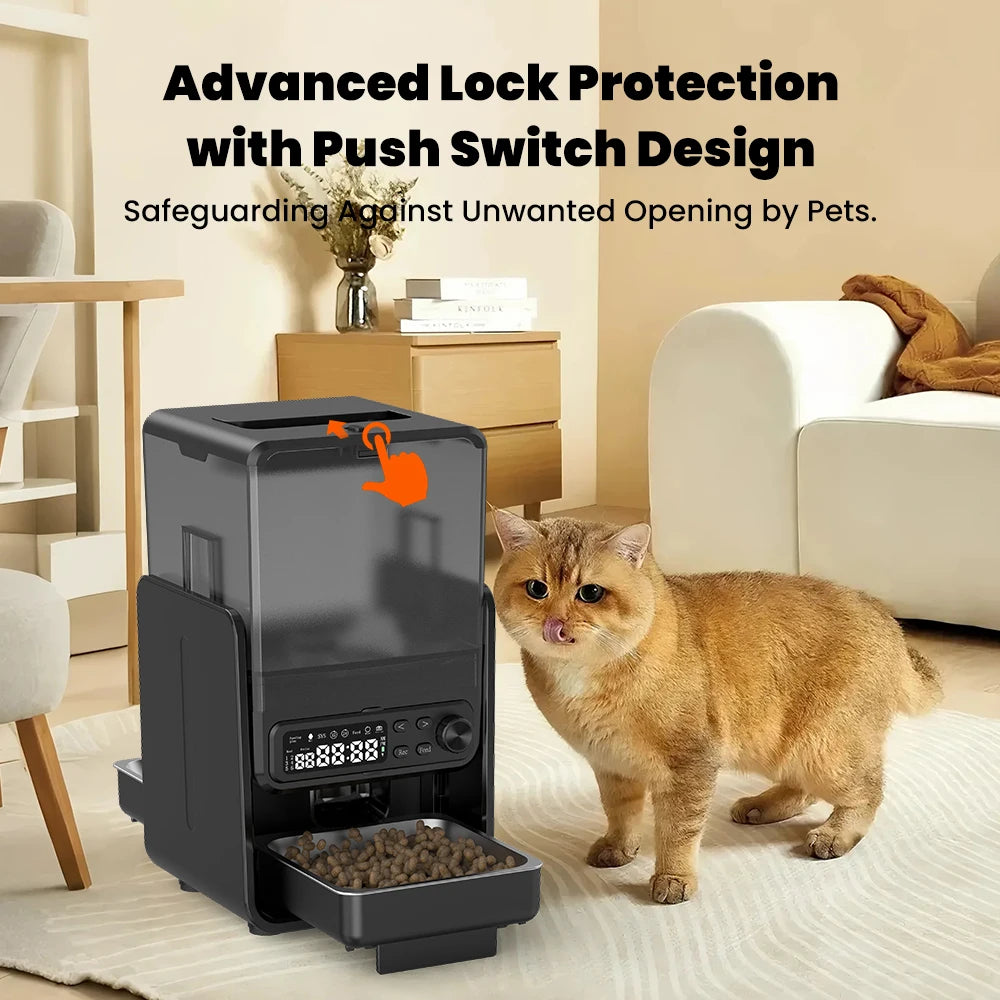 🐾 Smart Dual-Bowl Automatic Pet Feeder — Timed, Adjustable & Elegant