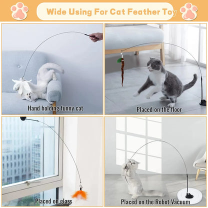 Cats Toys Feathers Wand Interactive