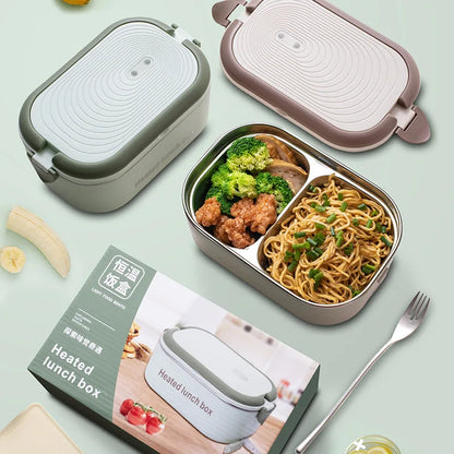 304 Stainless Steel Electric Lunch Box – Smart Heating & Portable Design