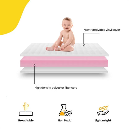 Safety 1st Sweet Dreams 5" Crib & Toddler Mattress – Waterproof Cover | Greenguard Gold Certified