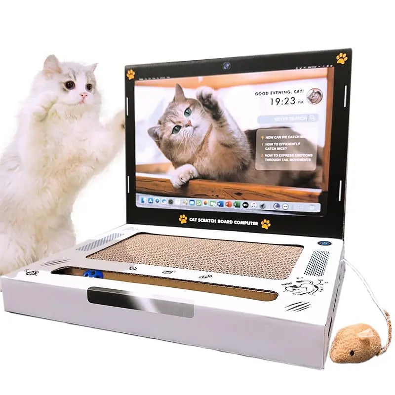 Cat Scratching Board Laptop