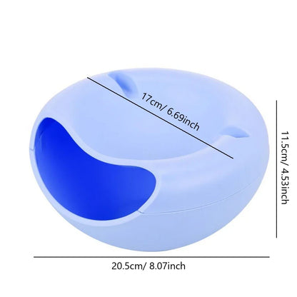 Creative Bowl Double Layer Dry Fruit Containers Snacks Seeds Storage Box Garbage Holder Plate Dish Organizer with Phone Holde