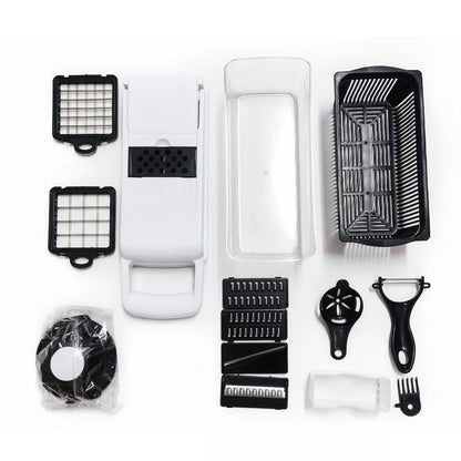 12 in 1 Multifunctional Vegetable Cutter Food Chopper Potato Slicer Carrot Grater Onion Shredder Salad Cutter Kitchen Gadgets