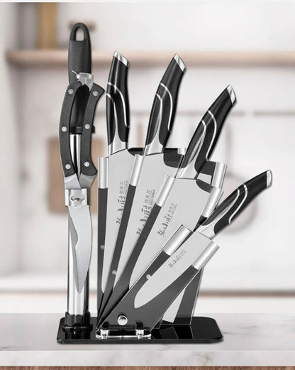 Transparent Acrylic Knife Holder – Fan-Shaped Multi-Functional Kitchen Organizer Rack