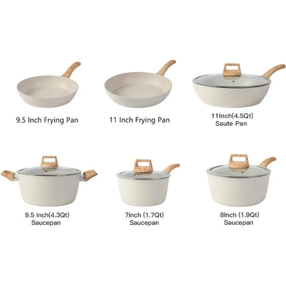 21PCS Non-Stick Cookware Set – Pots, Pans & Kitchen Cooking Essentials