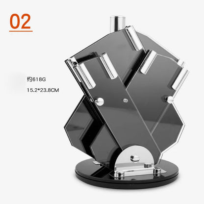 Transparent Acrylic Knife Holder – Fan-Shaped Multi-Functional Kitchen Organizer Rack