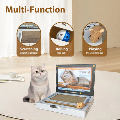 Cat Scratching Board Laptop