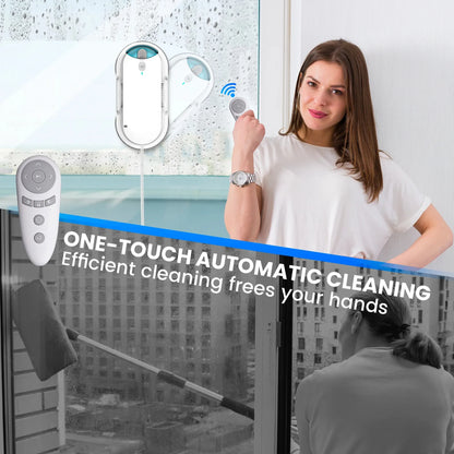 INSE Automatic Window Cleaning Robot – Smart Glass Washer with Water Spray & Remote Control