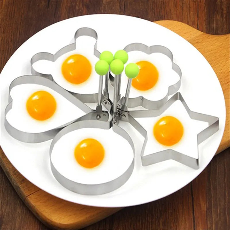 Heart-Shaped Stainless Steel Egg Frying Mold – Thickened Non-Stick Poached Egg & Pancake Ring