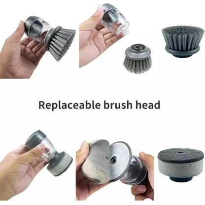 Steel Dish Scrubber Set – Soap-Dispensing Stainless Steel Pot & Pan Scrubber