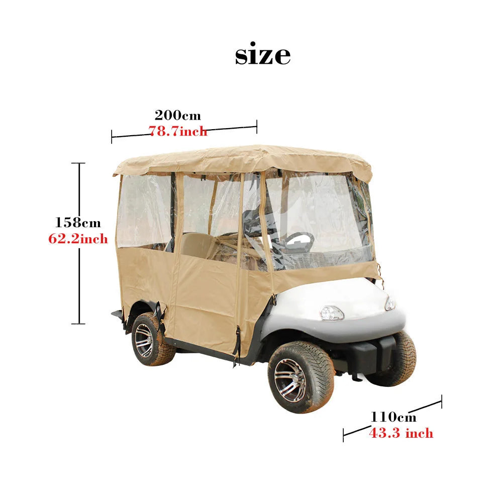 Golf Cart Rain Cover – Waterproof & UV-Resistant Protection for 2/4 Seaters