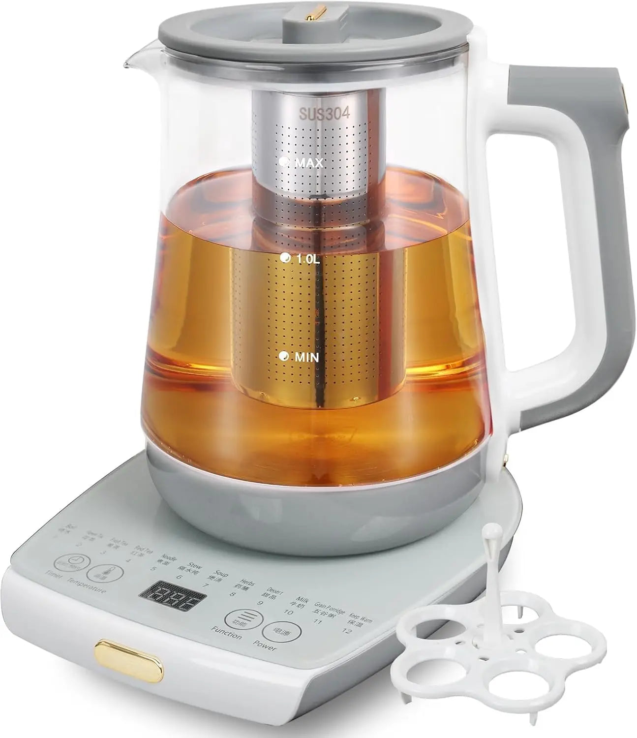 Smart Electric Health Pot – 12 Functions, Infuser, Temperature Control & Keep-Warm