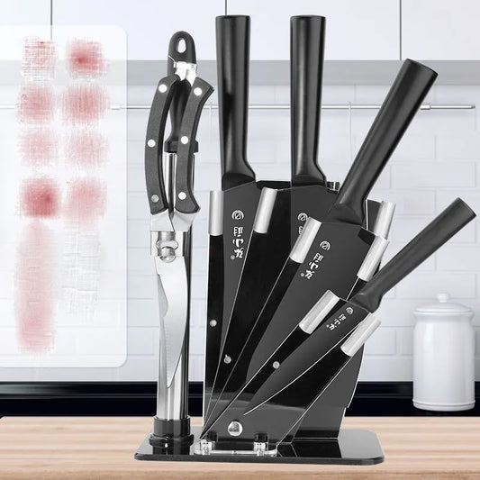 Transparent Acrylic Knife Holder – Fan-Shaped Multi-Functional Kitchen Organizer Rack