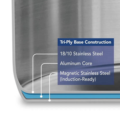 Tramontina Stainless Steel 3 Quart Steamer & Double-Boiler, 4 Piece