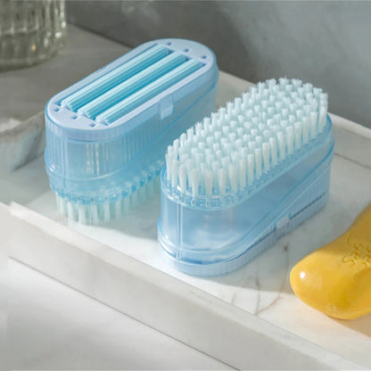 Multifunctional Soap Box with Built-In Roller Brush & Drainage