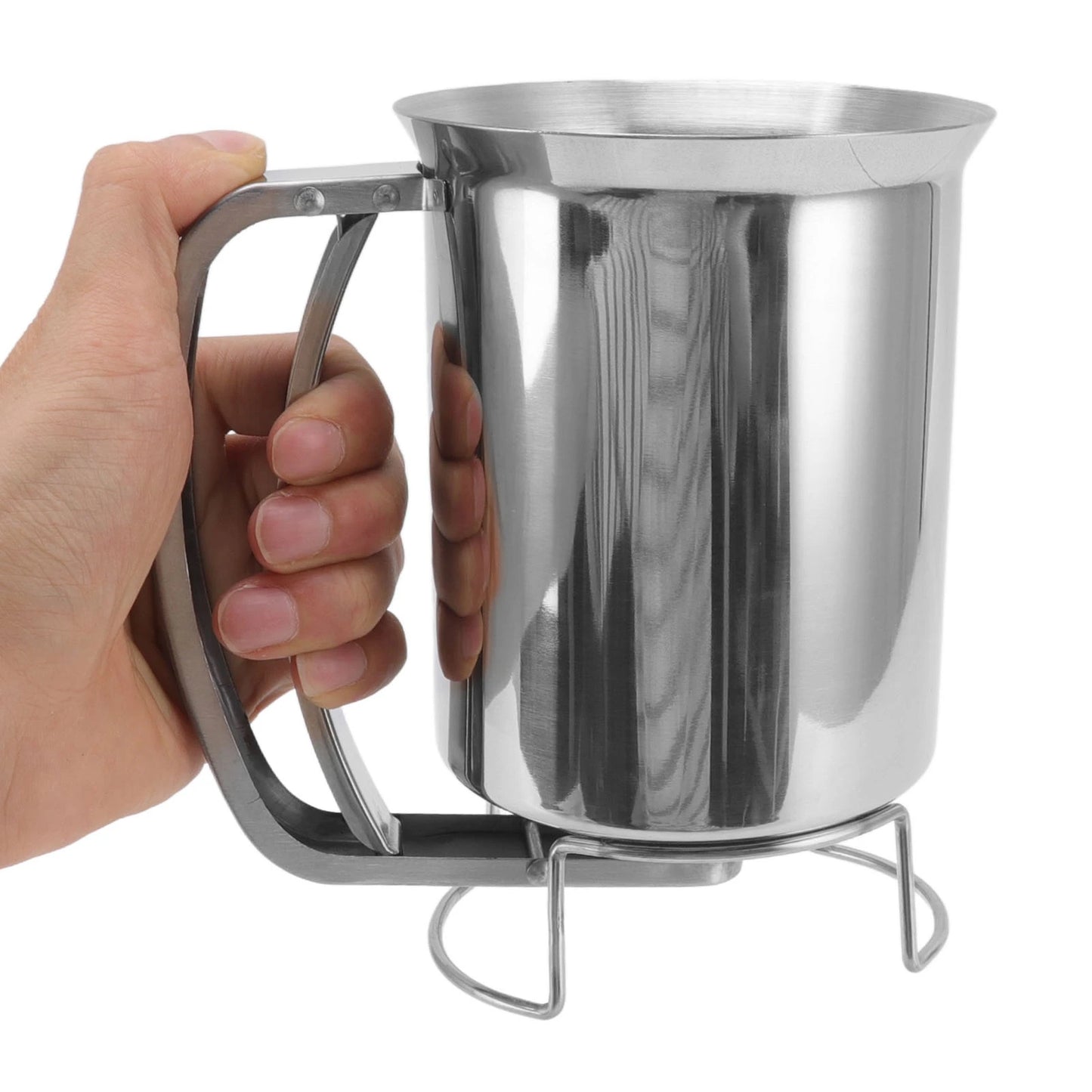 Batter Dispenser Pancake Dispenser Pancake Batter Dispenser Handheld Stainless Steel Pancake Pourer for Baking Cupcakes Muffins